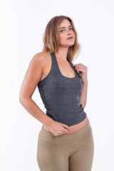 Virmo Ribbed Halter Neck Top