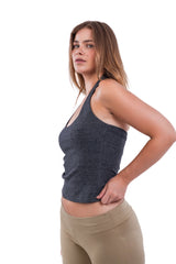 Virmo Ribbed Halter Neck Top