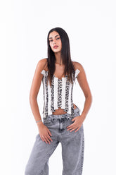 Virmo Jeans Crop Top