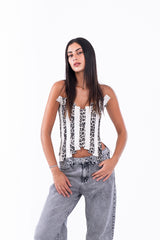 Virmo Jeans Crop Top