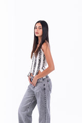 Virmo Jeans Crop Top