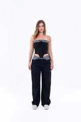Virmo Jeans Crop Top