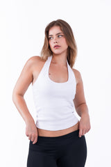 Virmo Ribbed Halter Neck Top