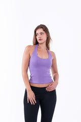 Virmo Ribbed Halter Neck Top