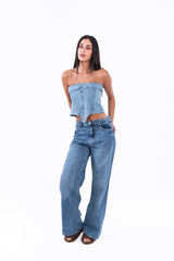 Virmo Jeans Crop Top