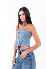 Virmo Jeans Crop Top