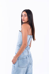 Virmo Jeans Crop Top