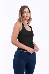 Virmo Ribbed Halter Neck Top