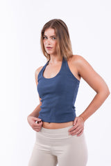 Virmo Ribbed Halter Neck Top