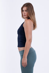 Virmo Ribbed Halter Neck Top