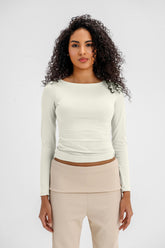 Virmo Boat-Neck Top White