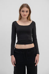 Virmo Seamless Scoop Neck Sculpt Long Sleeve