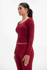 Virmo Seamless Scoop Neck Sculpt Long Sleeve