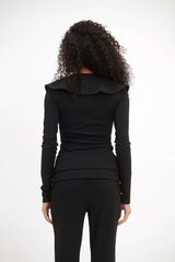 Virmo Women's Ribbed Knit Double Zipper