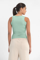 Virmo Women's Square Neck Double-Layer Tank Top