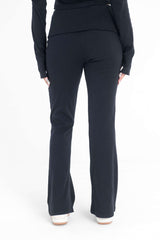 VIRMO Foldover Ribbed Flare Pants