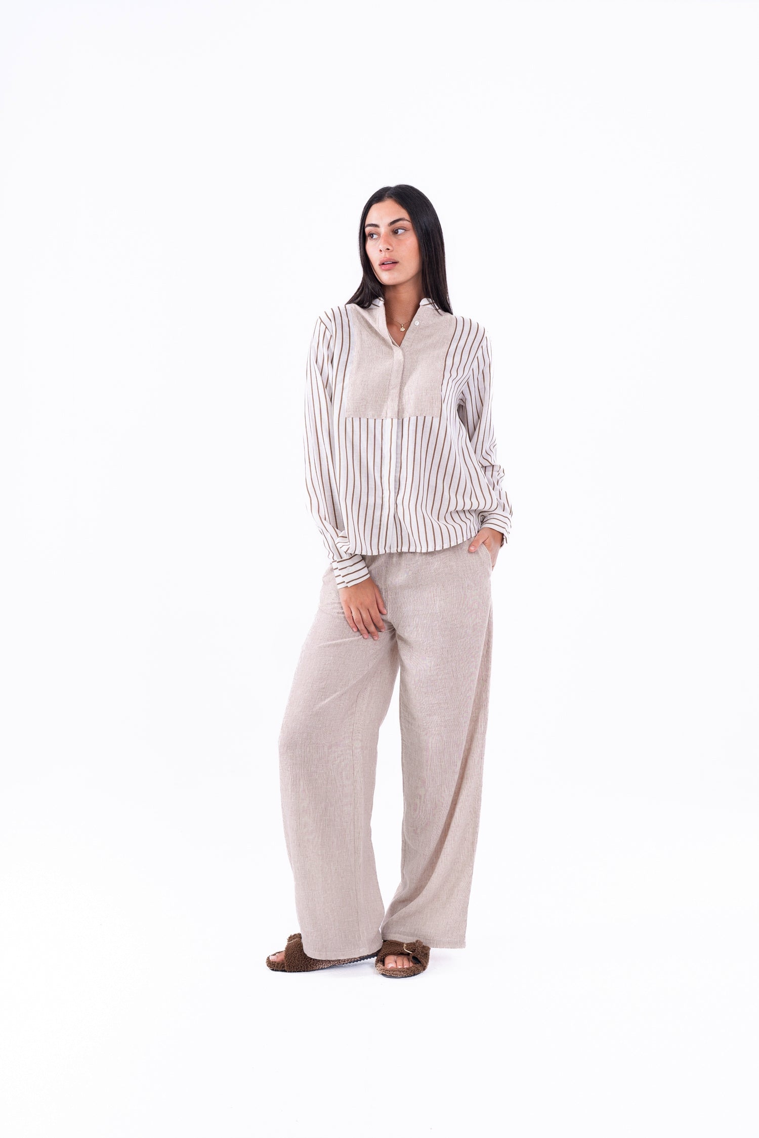 Virmo Linen Striped Set