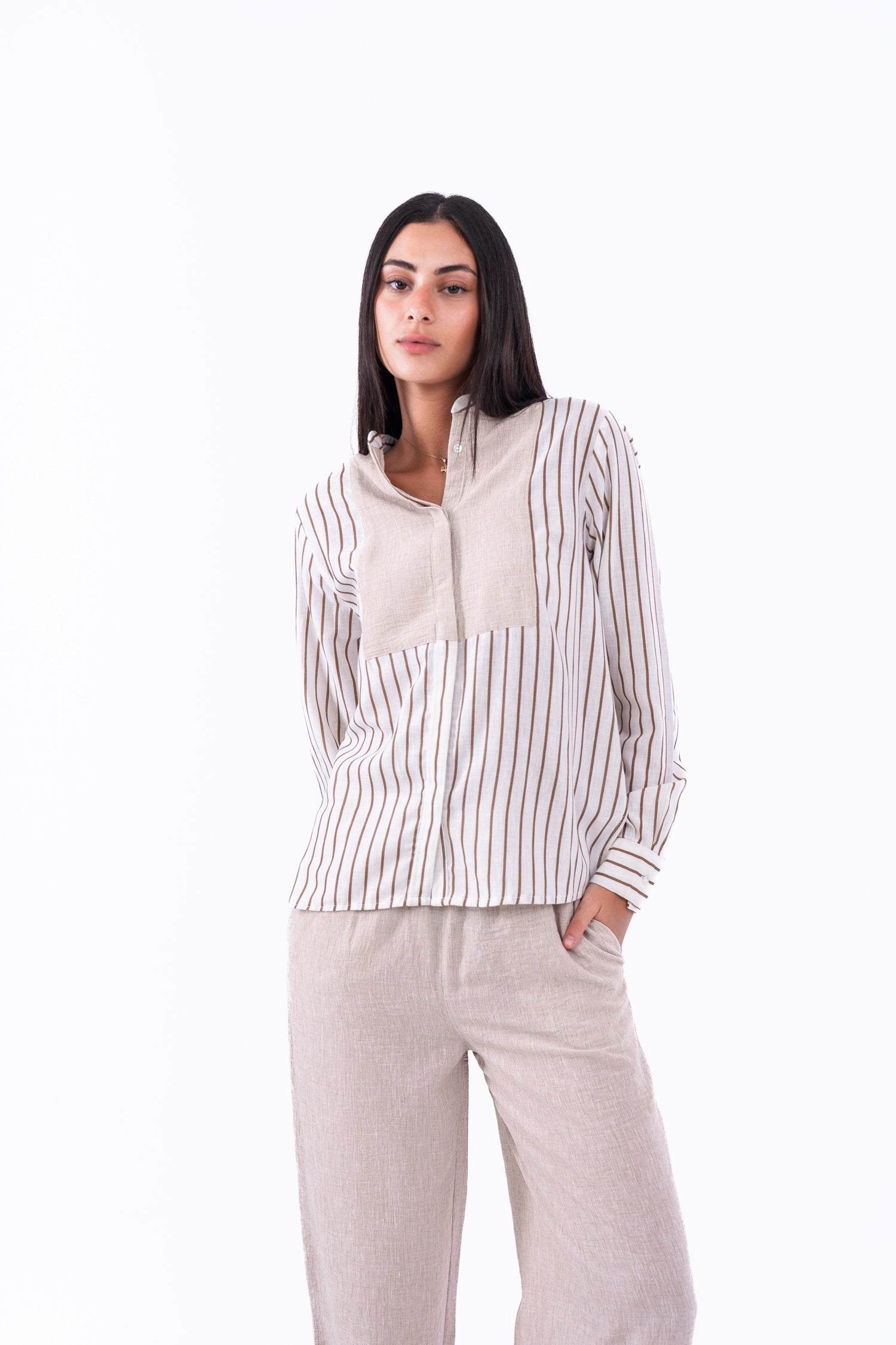 Virmo Linen Striped Set