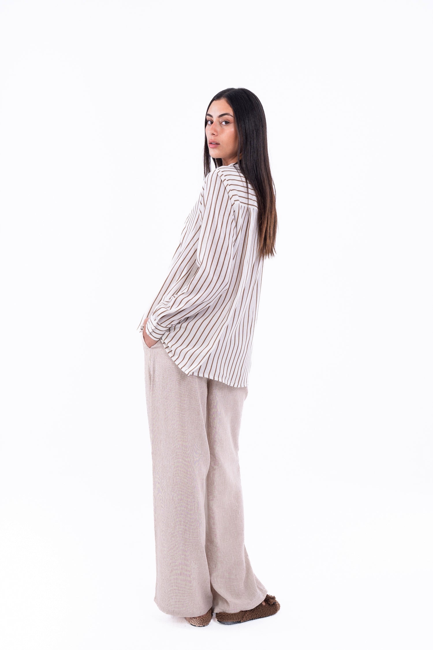 Virmo Linen Striped Set