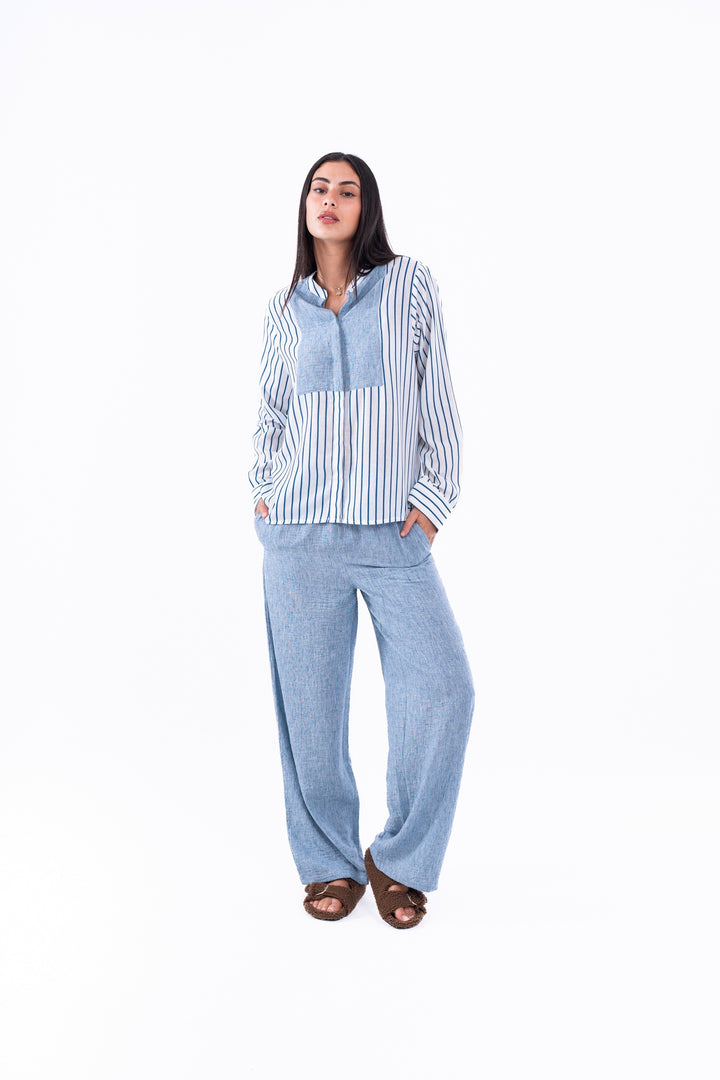 Virmo Linen Striped Set