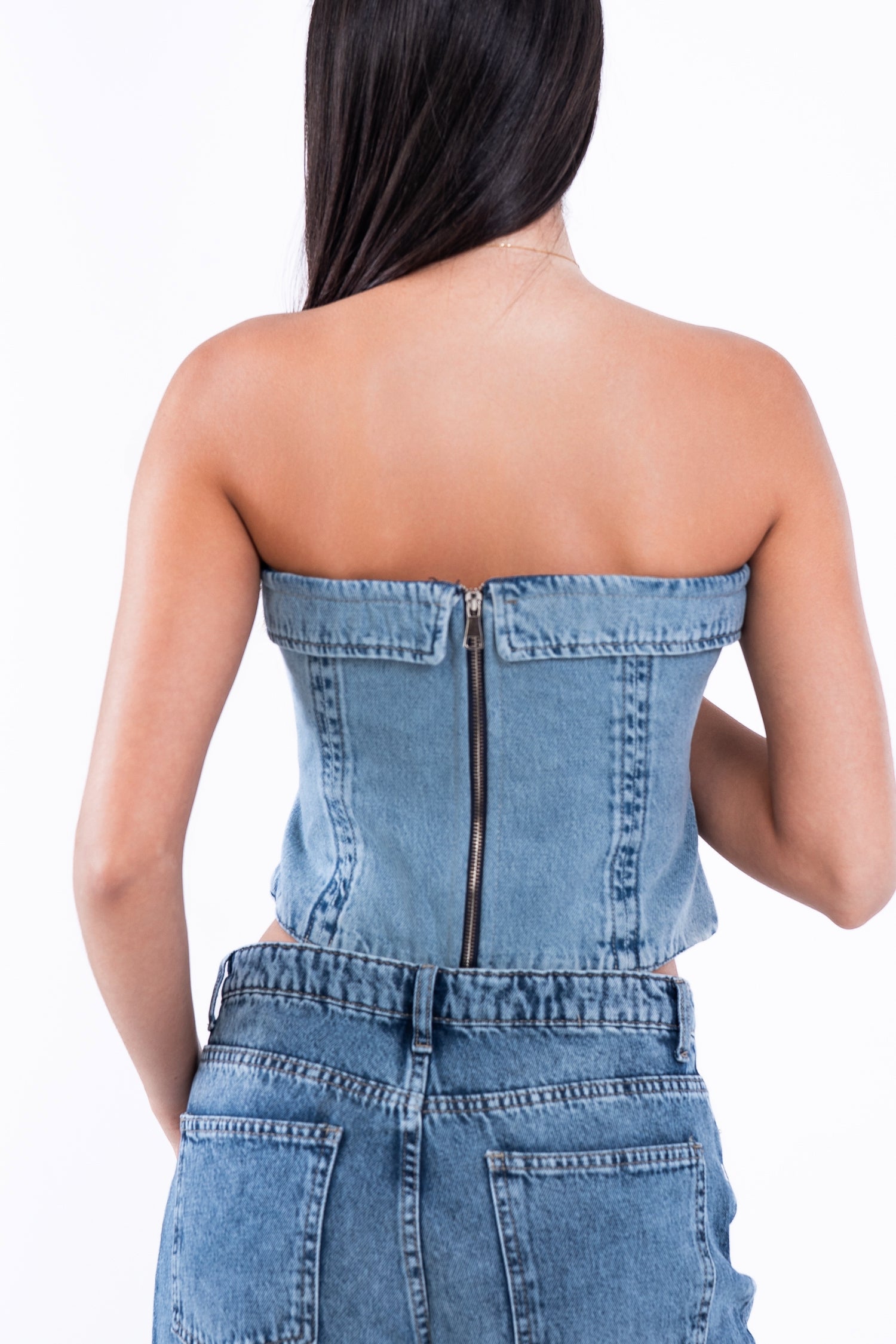 Virmo Jeans Crop Top
