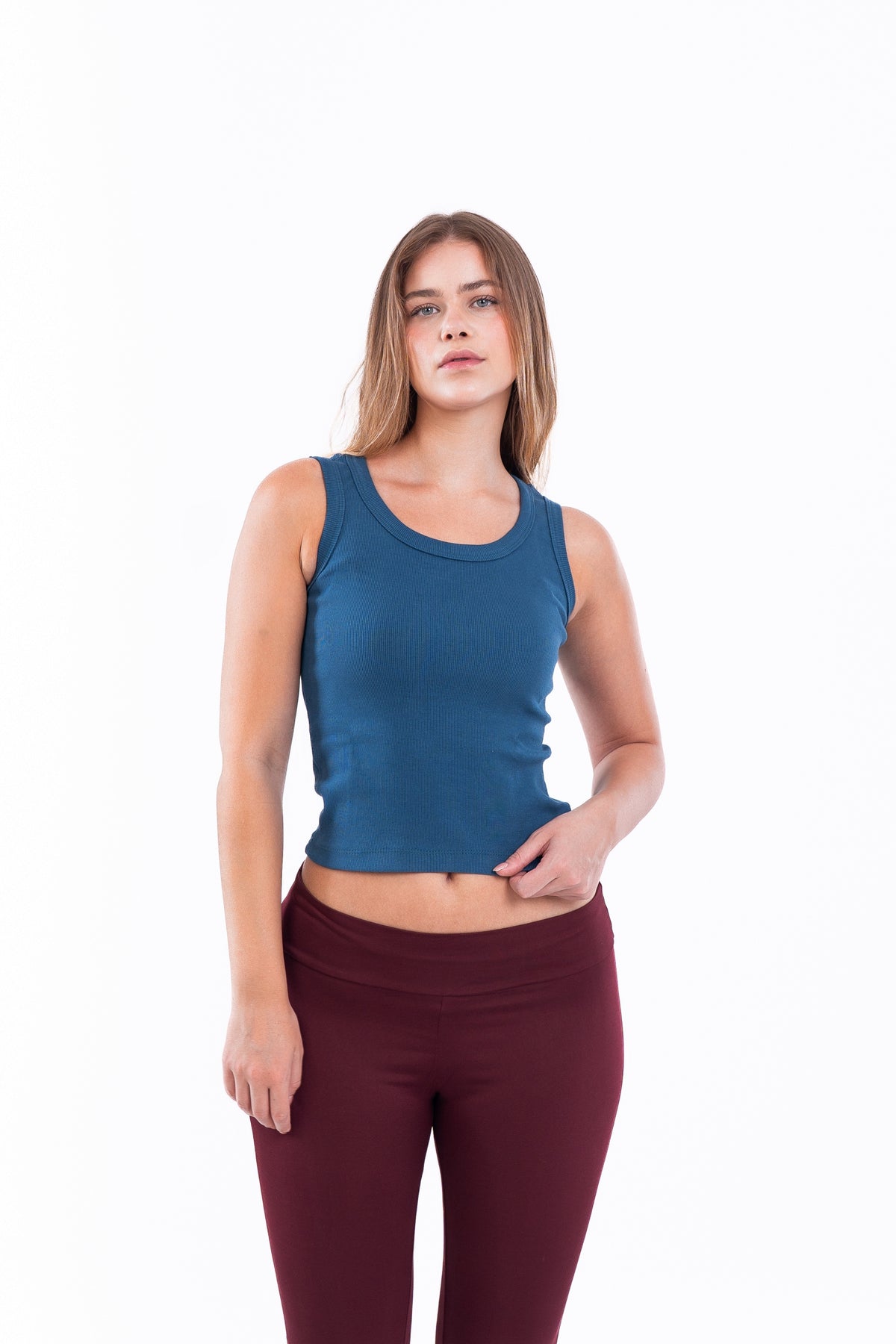Virmo Ribbed Halter Neck Top