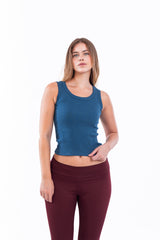 Virmo Ribbed Halter Neck Top