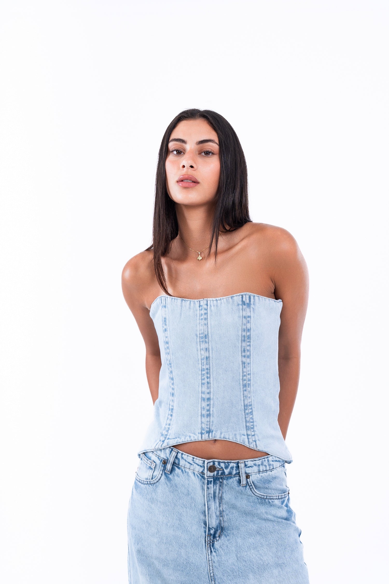 Virmo Jeans Crop Top