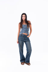 Virmo Jeans Crop Top