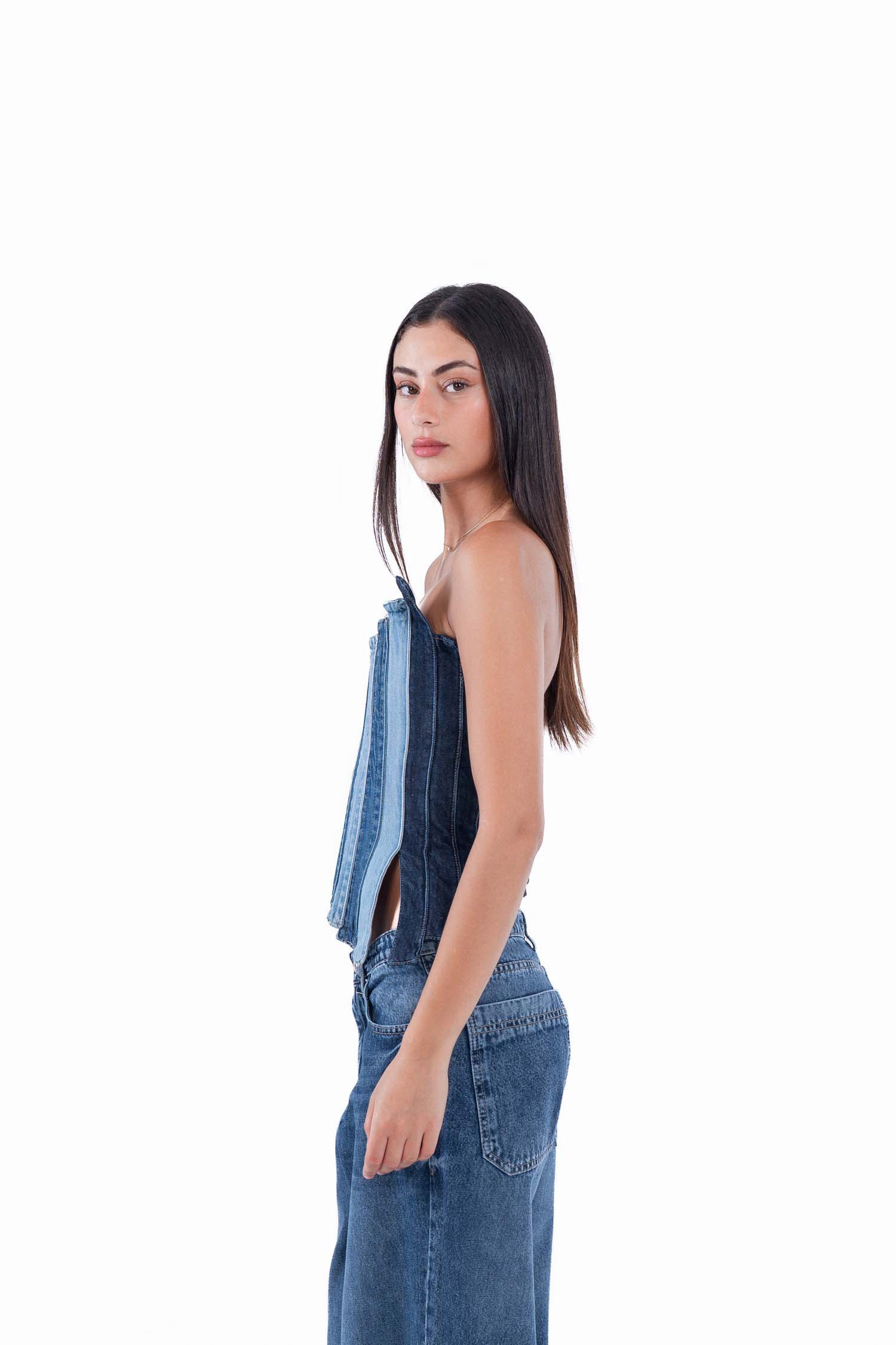 Virmo Jeans Crop Top
