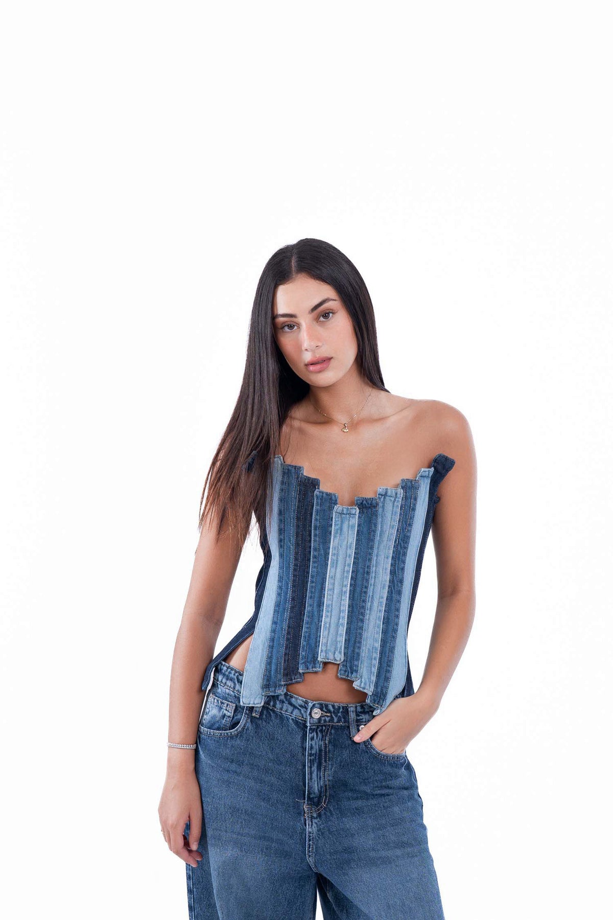 Virmo Jeans Crop Top