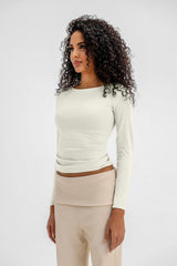 Virmo Boat-Neck Top White