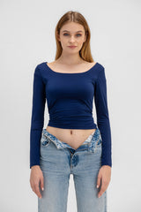 Virmo Seamless Scoop Neck Sculpt Long Sleeve